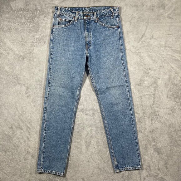 Vintage Levis 505 Regular Fit Straight Leg Jeans 32x32 (30x31) Blue Denim - Picture 1 of 11